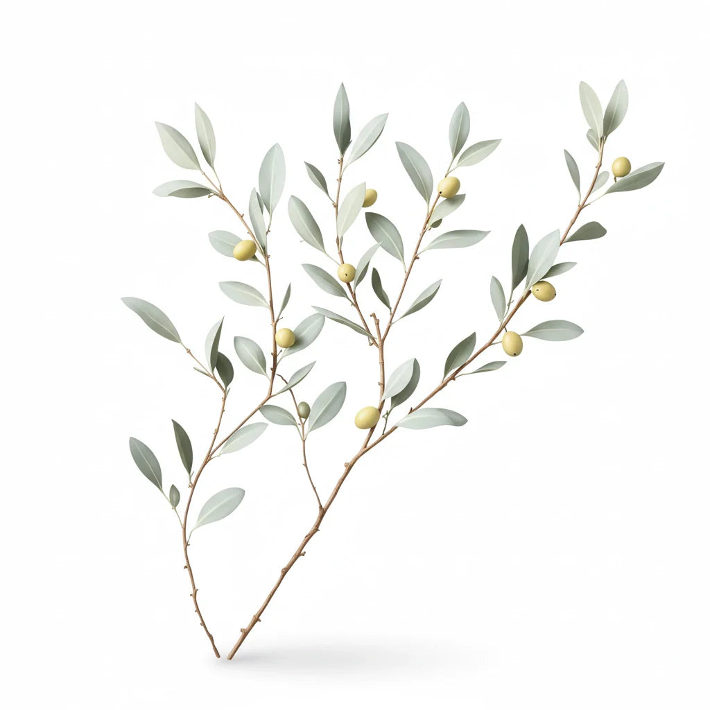 Artificial Olive Branch Stem Set