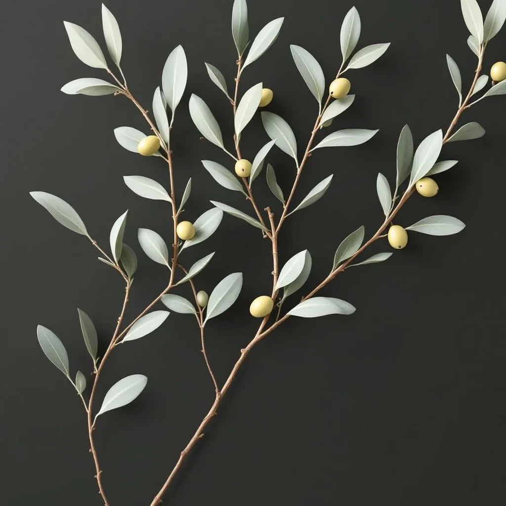 Artificial Olive Branch Stem Set