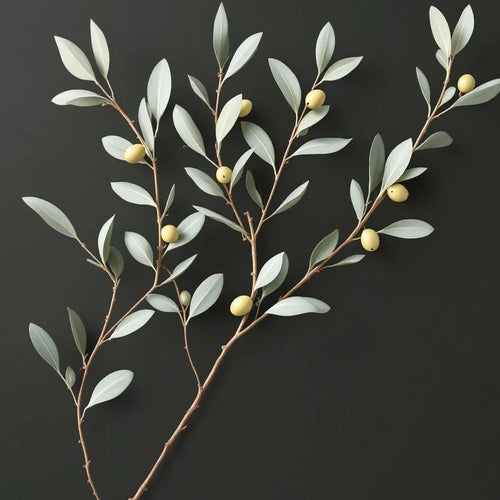 Artificial Olive Branch Stem Set