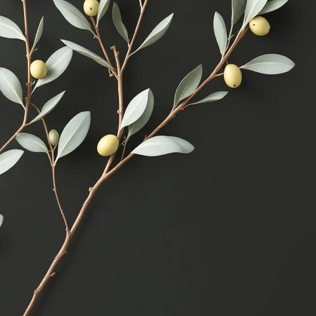 Artificial Olive Branch Stem Set
