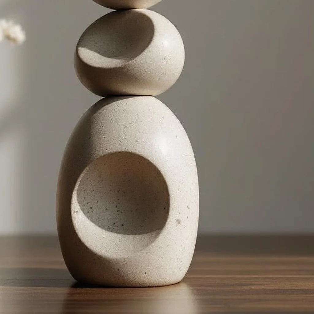 Carved Stone Figurine in Modern Totem Form