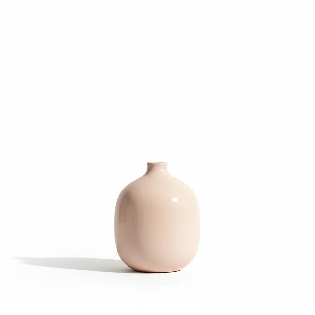 Ceramic Bud Vase in Soft Blush