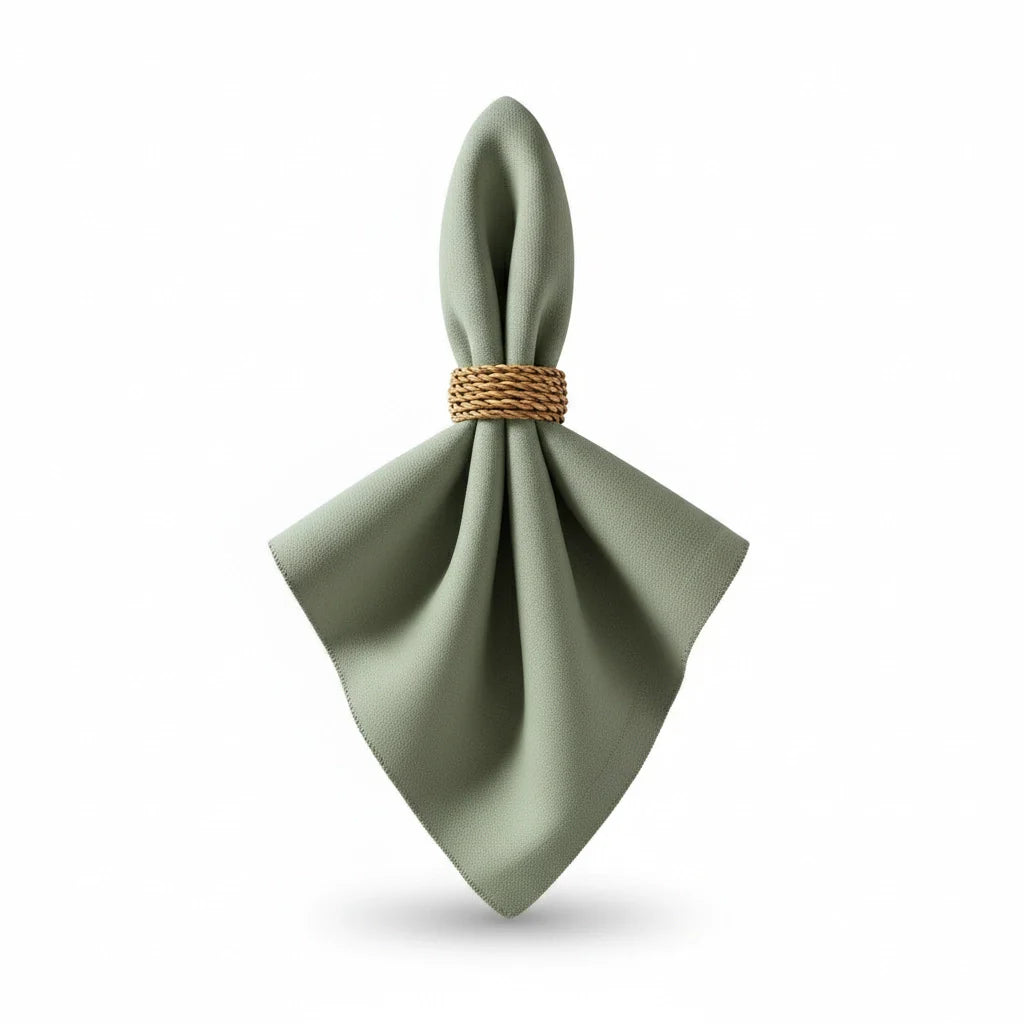 Cotton Cloth Napkins Set in Soft Olive