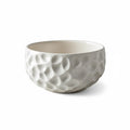 Decorative Ceramic Bowl in Ripple White