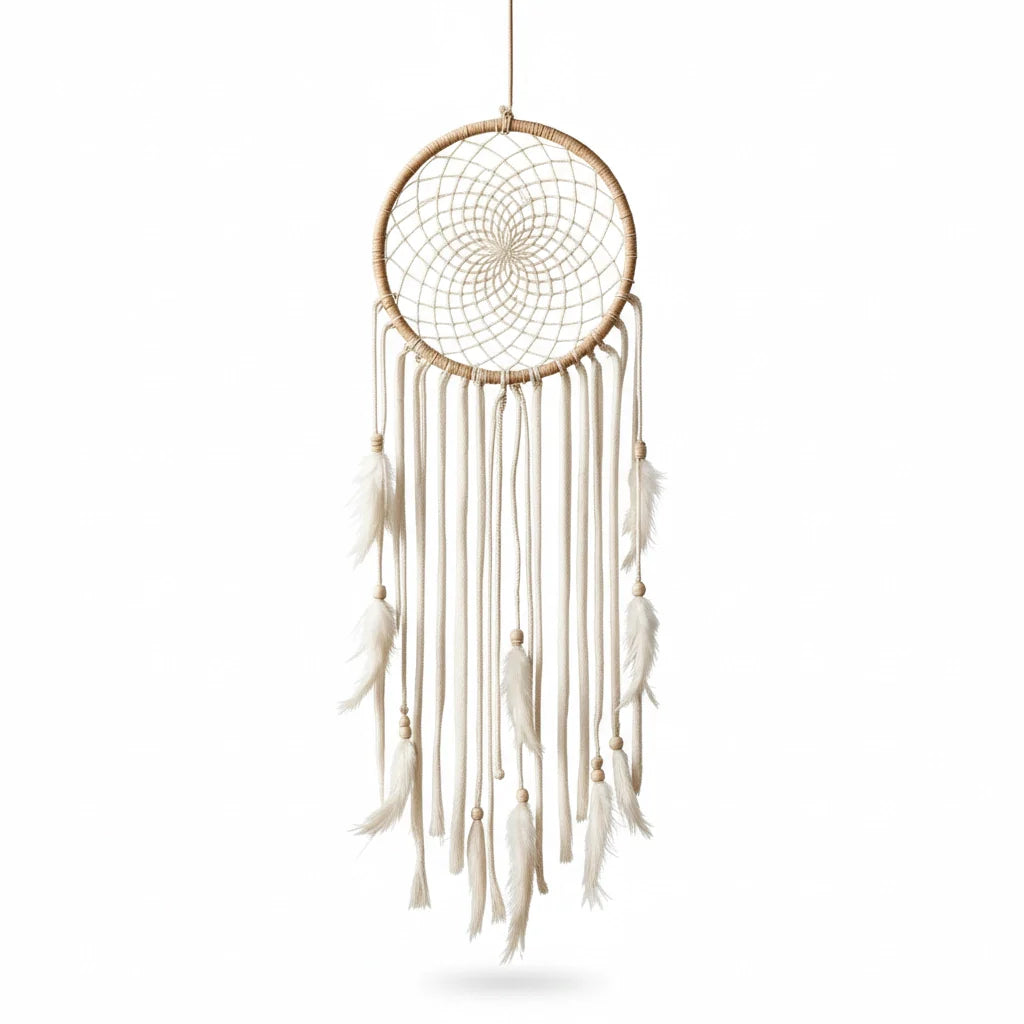 Dreamcatcher Wall Hanging in Natural Cotton