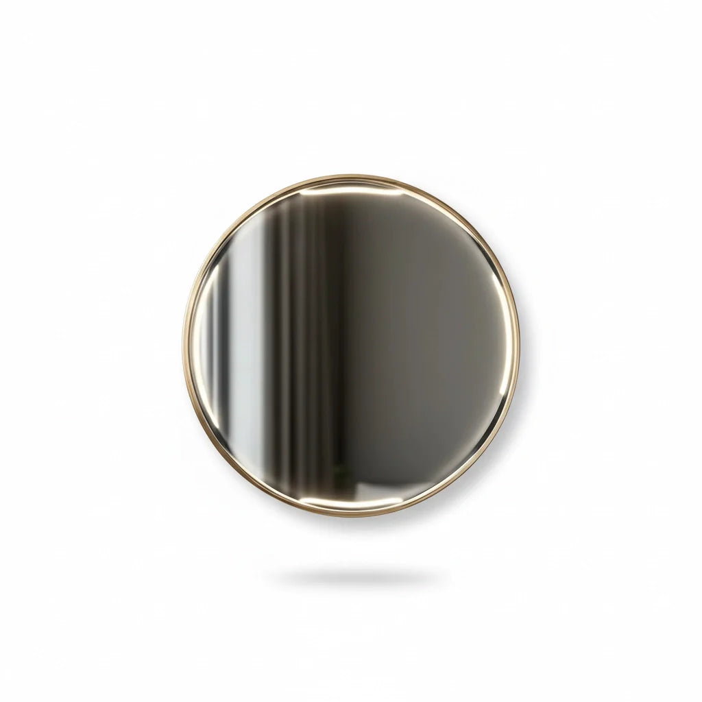 Framed Mirror in Thin Brushed Nickel