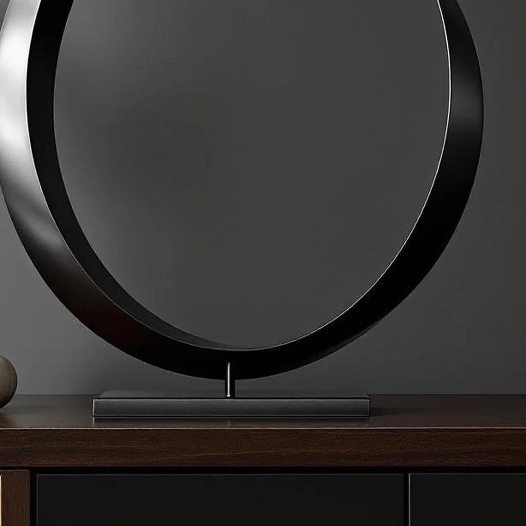 Hand-Forged Steel Sculpture in Balanced Arc