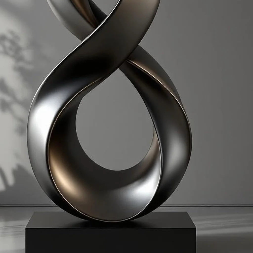 Large Abstract Steel Sculpture in Twisted Ribbon Form