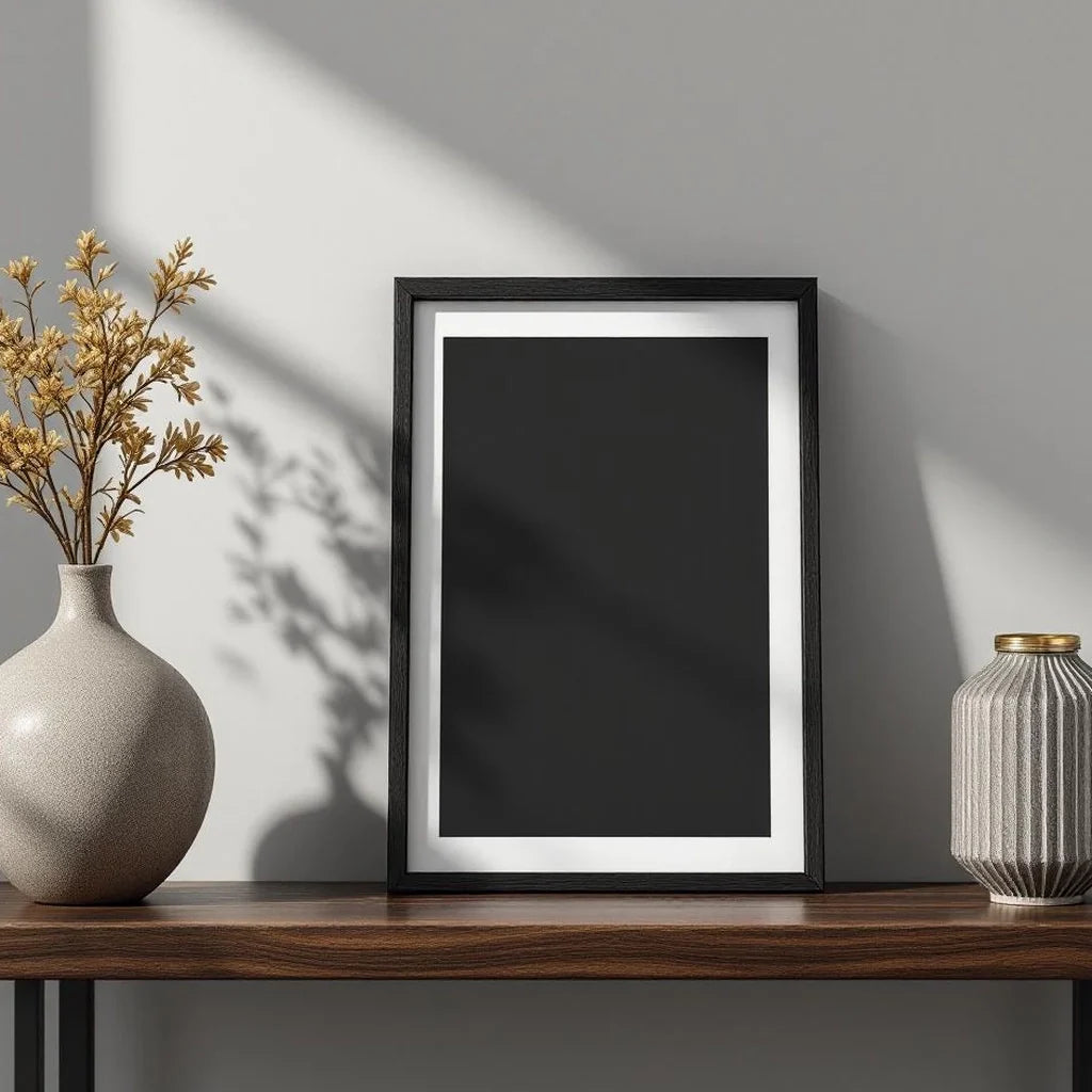 Minimal Picture Frame in Black Maple