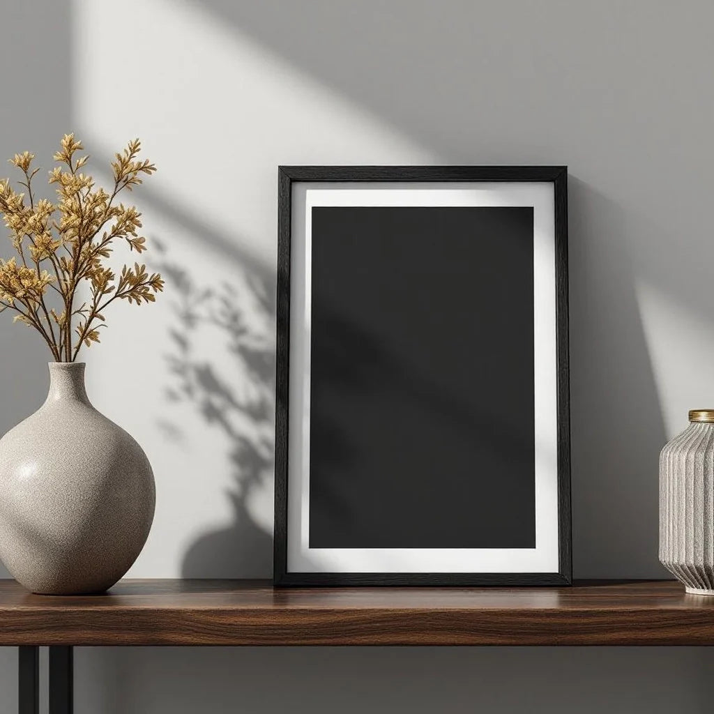 Minimal Picture Frame in Black Maple