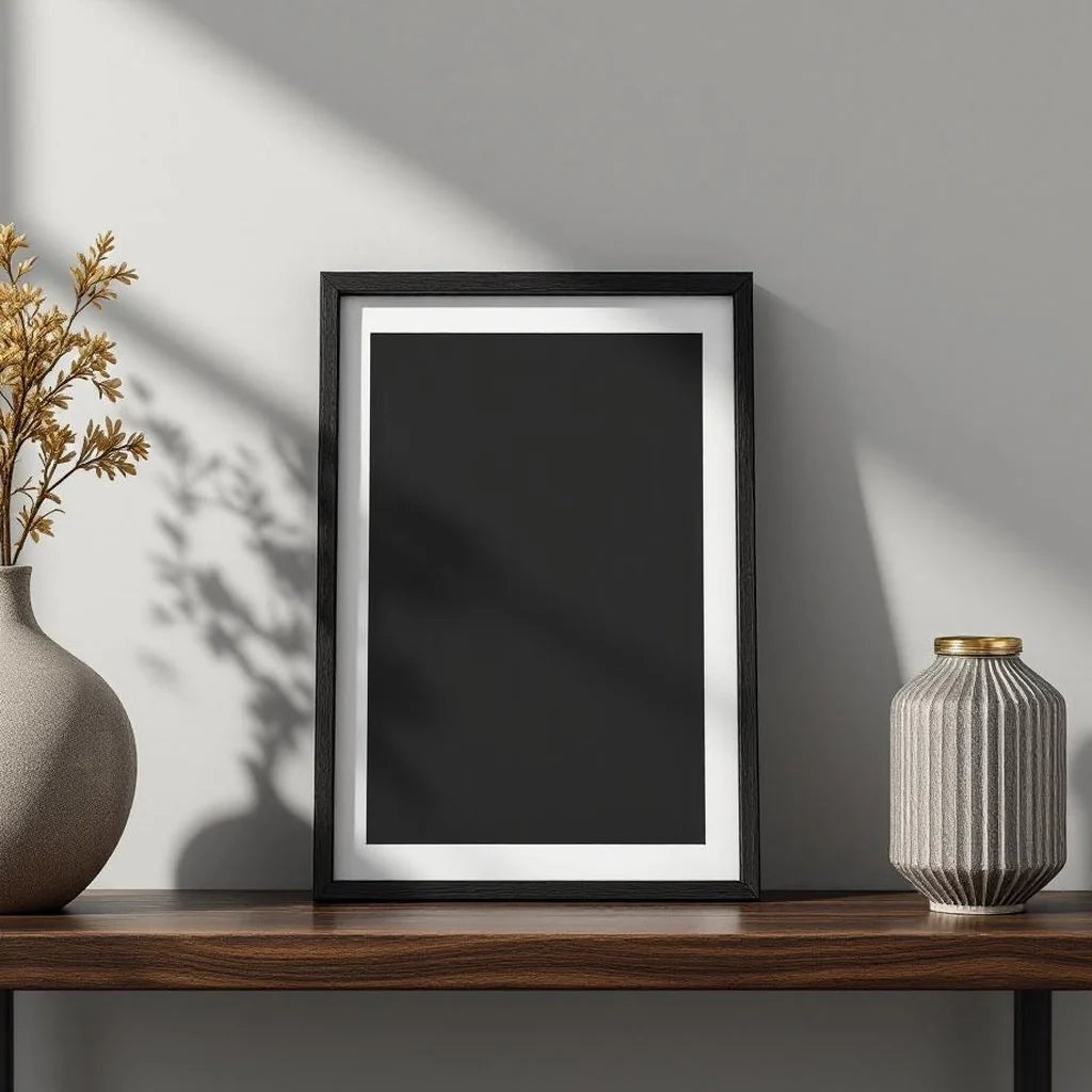 Minimal Picture Frame in Black Maple