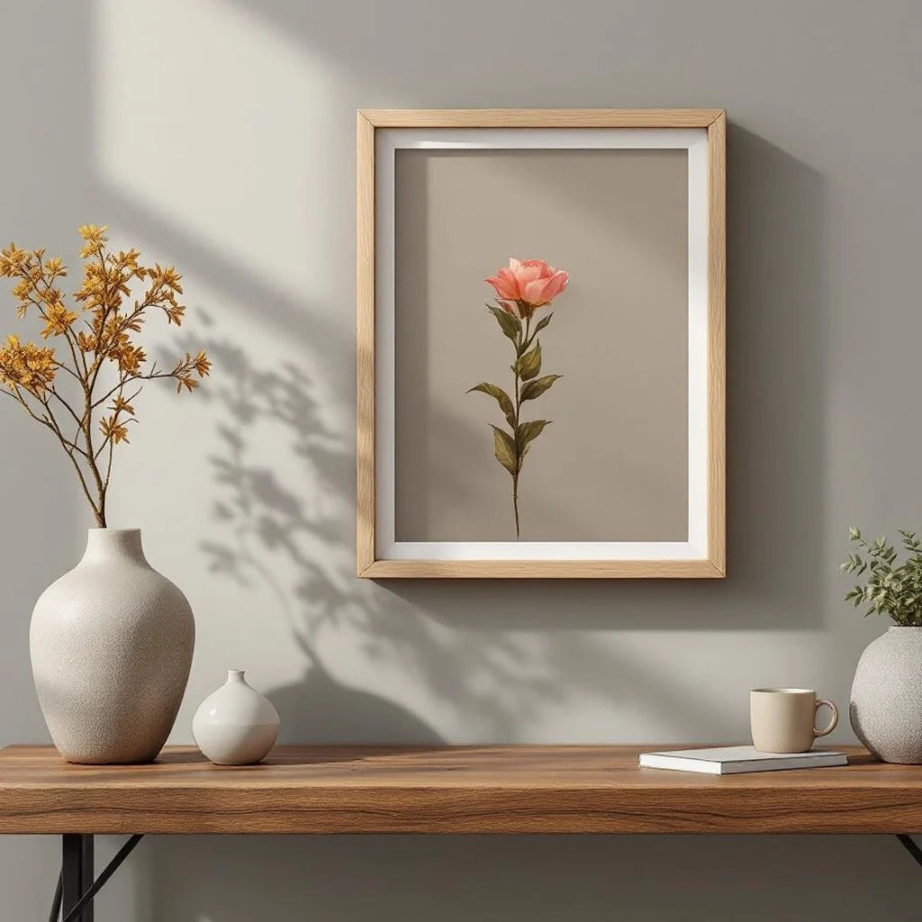 Shadow Box Display Frame in Natural Oak