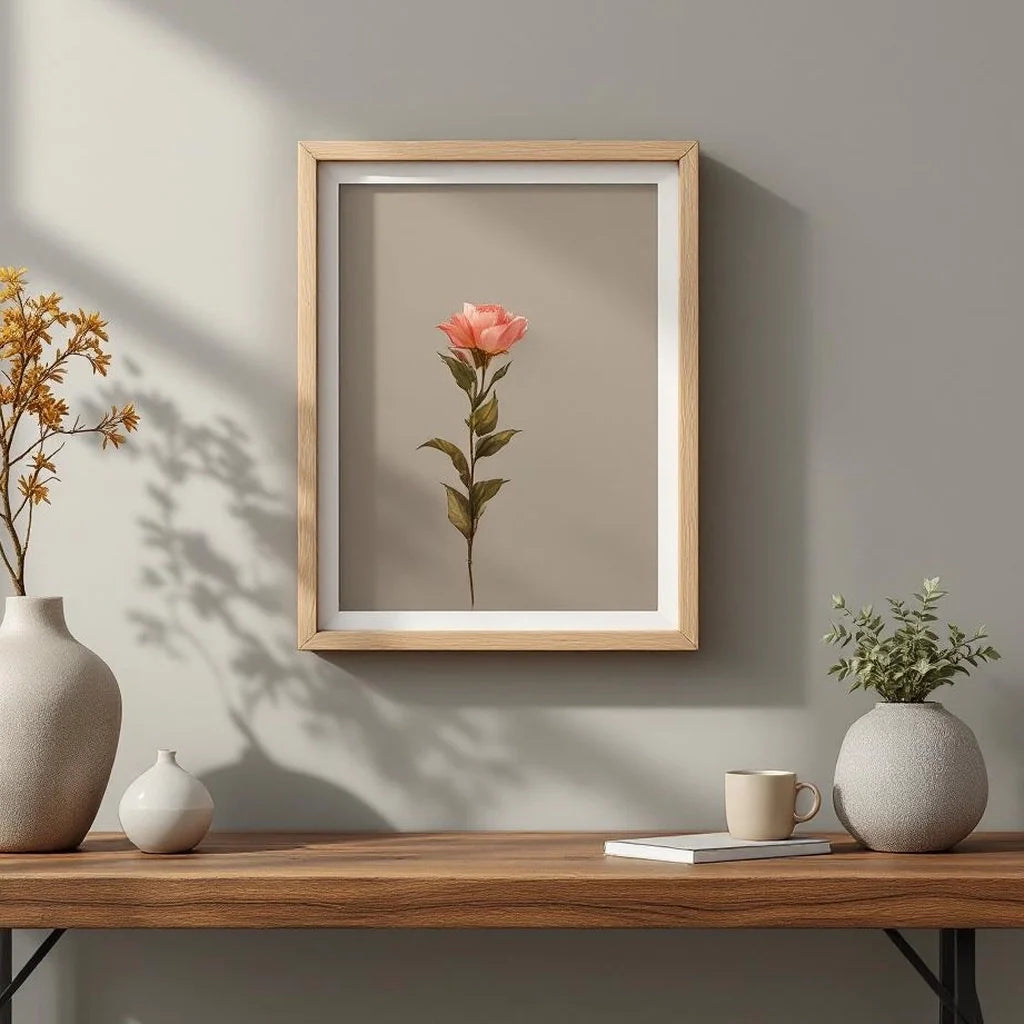 Shadow Box Display Frame in Natural Oak