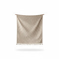 Woven Wall Tapestry in Neutral Grid
